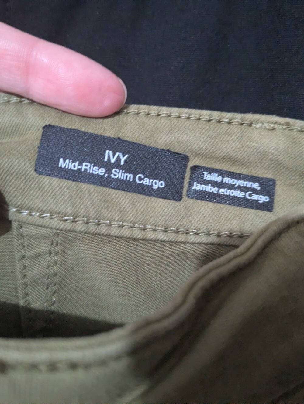 Mavi Ivy Olive Green Cargo Mid-Rise Slim Fit Twill Pants Size 26/28 Excellent! - Picture 14 of 16